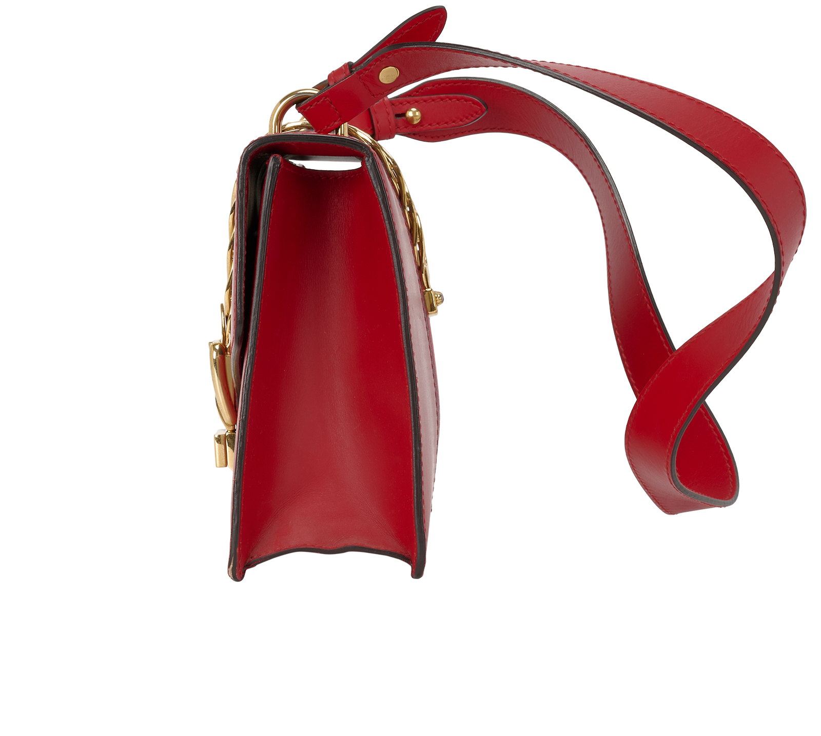 Small Sylvie, &pound;780, Handbags, Red, Leather, Bottom view